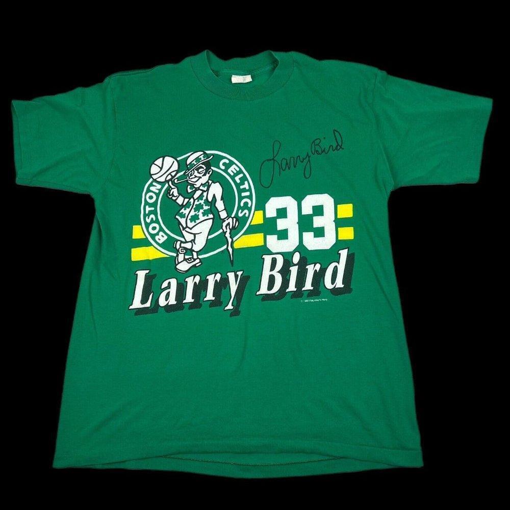 Boston Celtics Larry Bird Single Stitch Usa Shirt Sweater